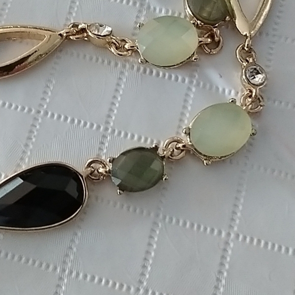 Anne Klein 42" Gold Tone & Gems Necklace - Picture 4 of 6